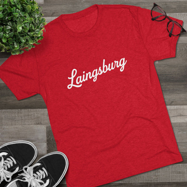 Laingsburg Script Unisex Tri-Blend Crew Tee