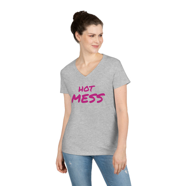 Hot Mess Ladies' V-Neck T-Shirt