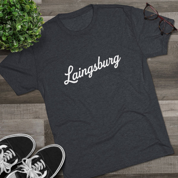 Laingsburg Script Unisex Tri-Blend Crew Tee