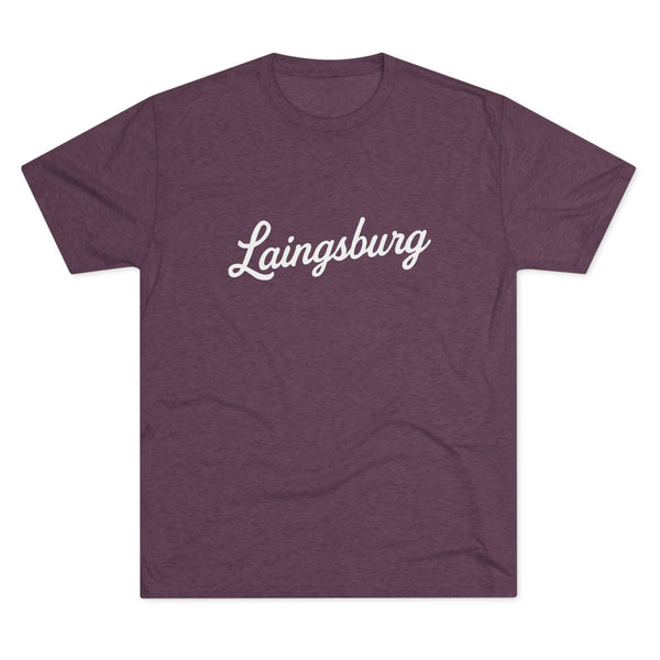 Laingsburg Script Unisex Tri-Blend Crew Tee