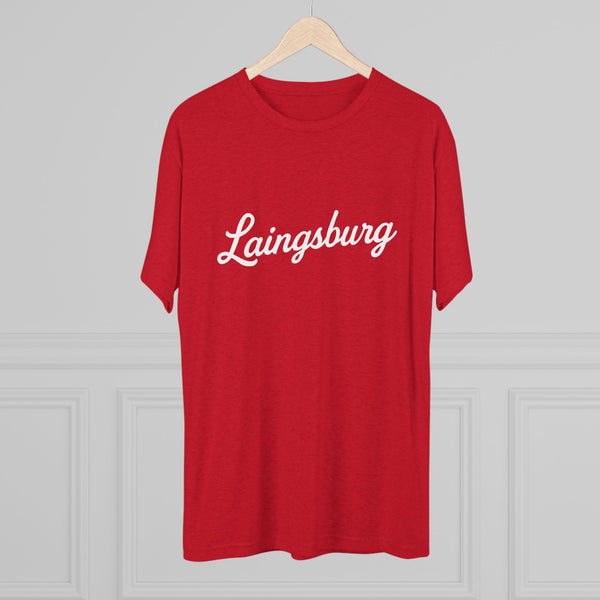 Laingsburg Script Unisex Tri-Blend Crew Tee