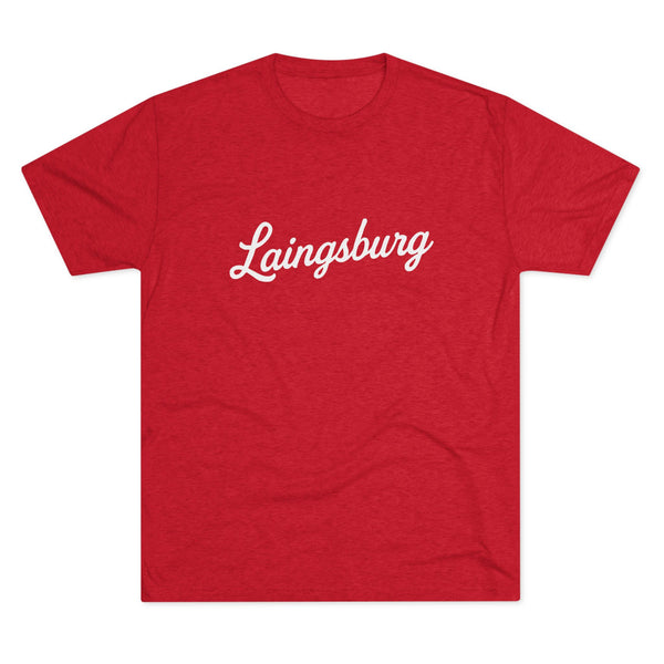 Laingsburg Script Unisex Tri-Blend Crew Tee