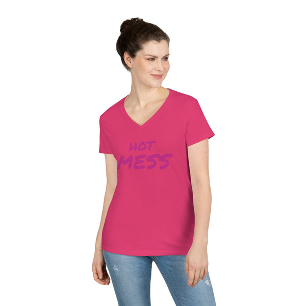 Hot Mess Ladies' V-Neck T-Shirt