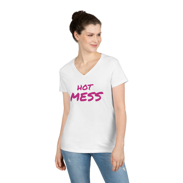 Hot Mess Ladies' V-Neck T-Shirt