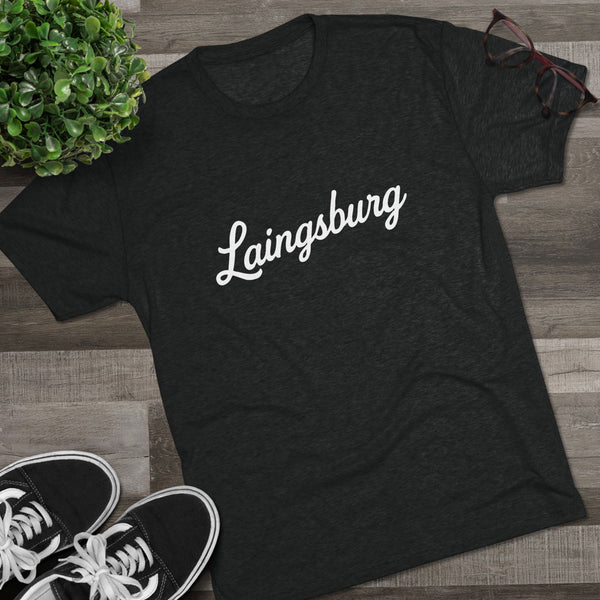 Laingsburg Script Unisex Tri-Blend Crew Tee