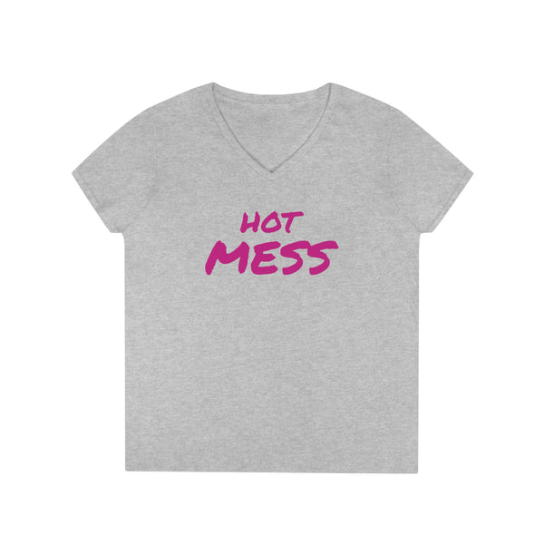 Hot Mess Ladies' V-Neck T-Shirt