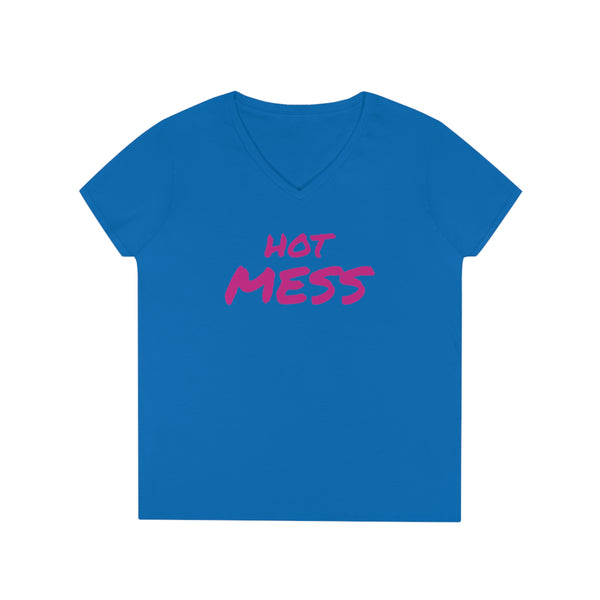 Hot Mess Ladies' V-Neck T-Shirt