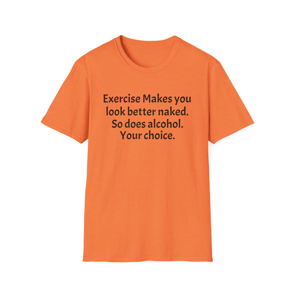Exercise and Alcohol Unisex Softstyle T-Shirt