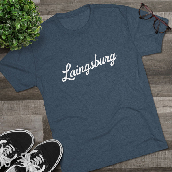 Laingsburg Script Unisex Tri-Blend Crew Tee