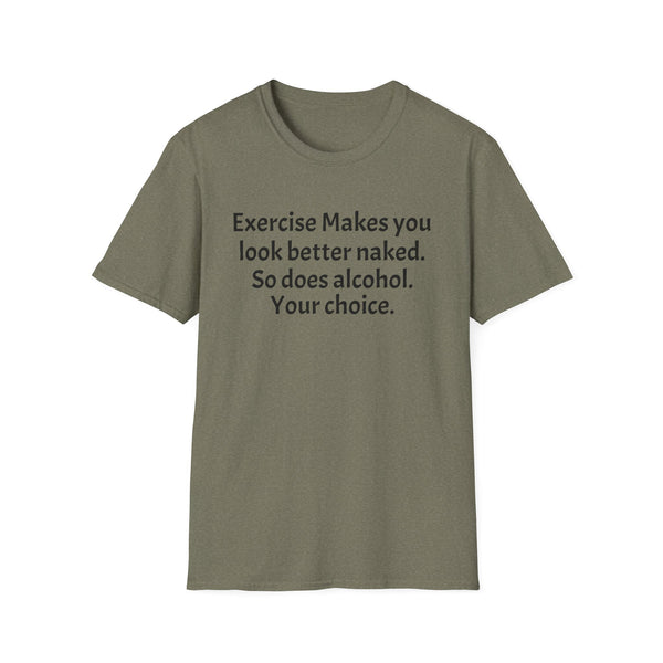 Exercise and Alcohol Unisex Softstyle T-Shirt