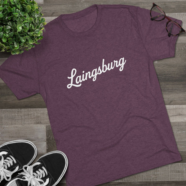 Laingsburg Script Unisex Tri-Blend Crew Tee