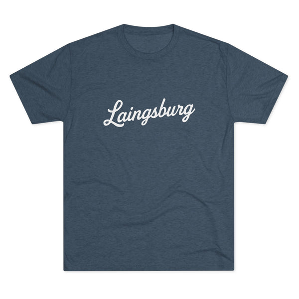 Laingsburg Script Unisex Tri-Blend Crew Tee