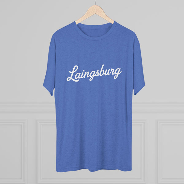 Laingsburg Script Unisex Tri-Blend Crew Tee