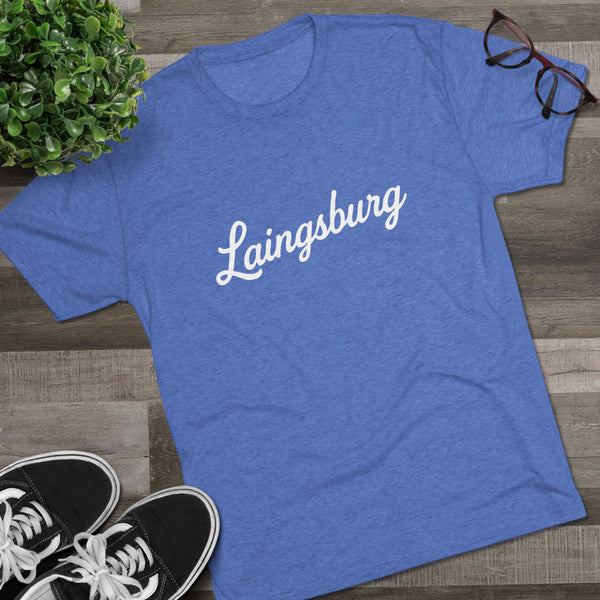 Laingsburg Script Unisex Tri-Blend Crew Tee