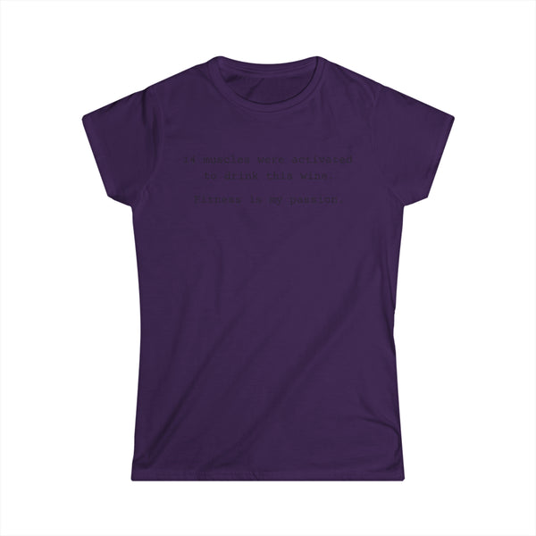 Wine is my passion Women's Softstyle Tee