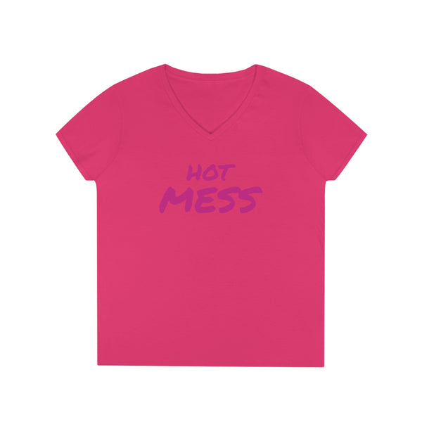 Hot Mess Ladies' V-Neck T-Shirt