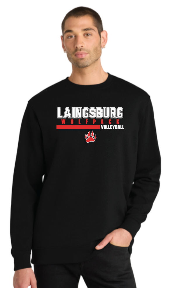 2026 Laingsburg Volleyball 1 District® V.I.T.™ Fleece Crew BLACK