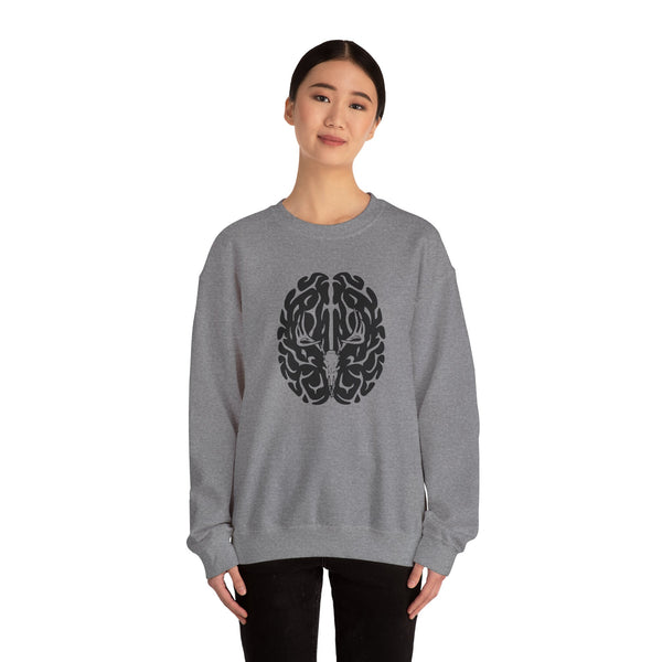 Deer On The Brain Unisex Heavy Blend™ Crewneck Sweatshirt