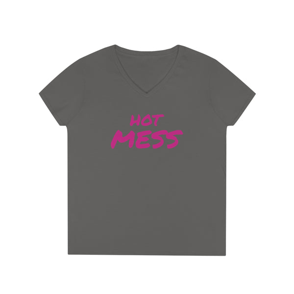 Hot Mess Ladies' V-Neck T-Shirt