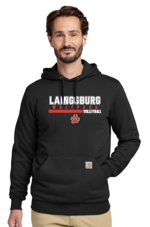 2026 Laingsburg Volleyball 1 Carhartt ® Midweight Hooded Sweatshirt BLACK