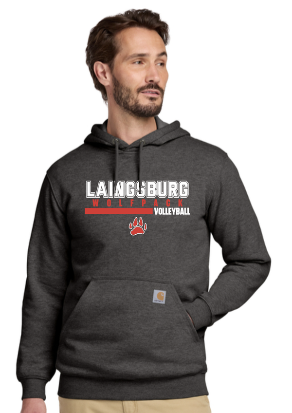 2026 Laingsburg Volleyball 1 Carhartt ® Midweight Hooded Sweatshirt GREY