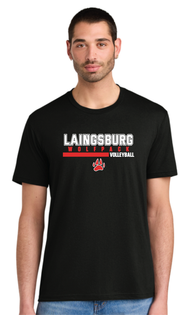 2026 Laingsburg Volleyball 1 Tri-blend T-shirt BLACK