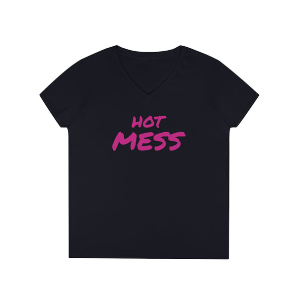 Hot Mess Ladies' V-Neck T-Shirt