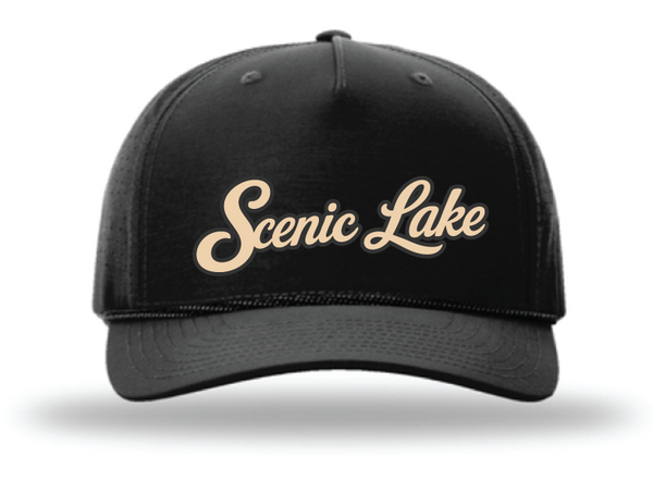 2026 Scenic Lake Richardson Laser Perf Performance Rope Cap (Black)