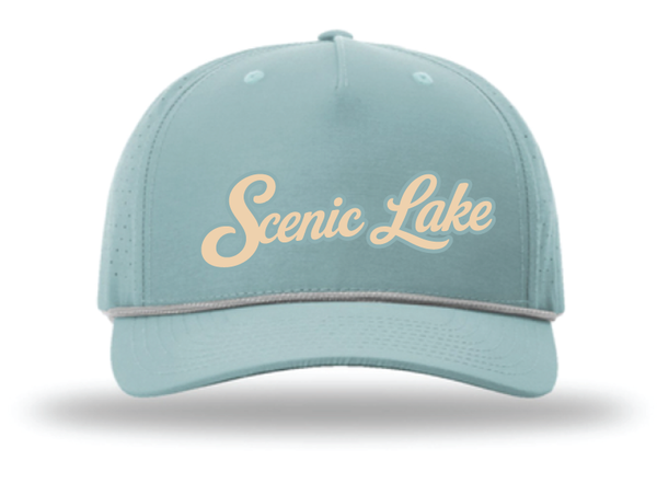 2026 Scenic Lake Richardson Laser Perf Performance Rope Cap (Smoke Blue)