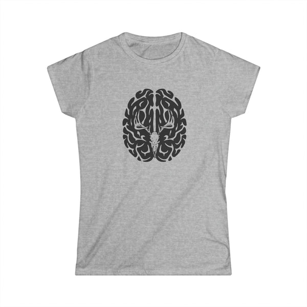 Deer On The Brain Women's Softstyle Tee