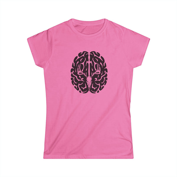 Deer On The Brain Women's Softstyle Tee