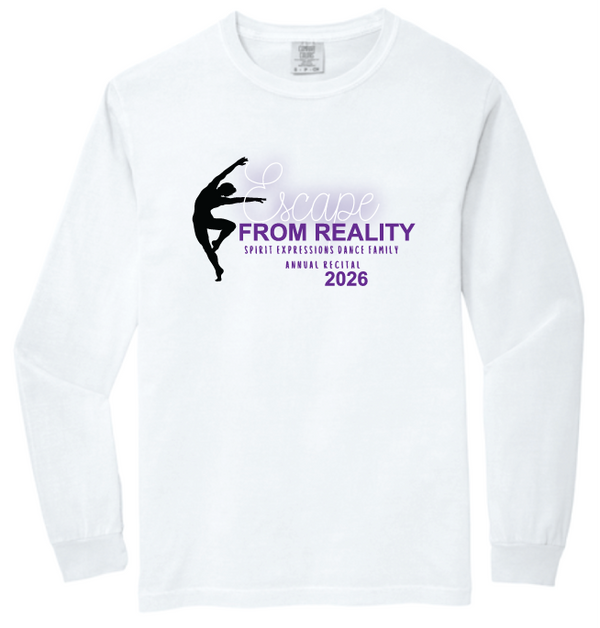 2026 Spirit Expressions Recital Comfort Colors® Heavyweight Ring Spun Long Sleeve Tee WHITE