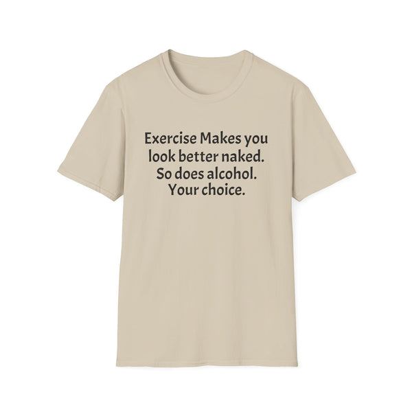 Exercise and Alcohol Unisex Softstyle T-Shirt