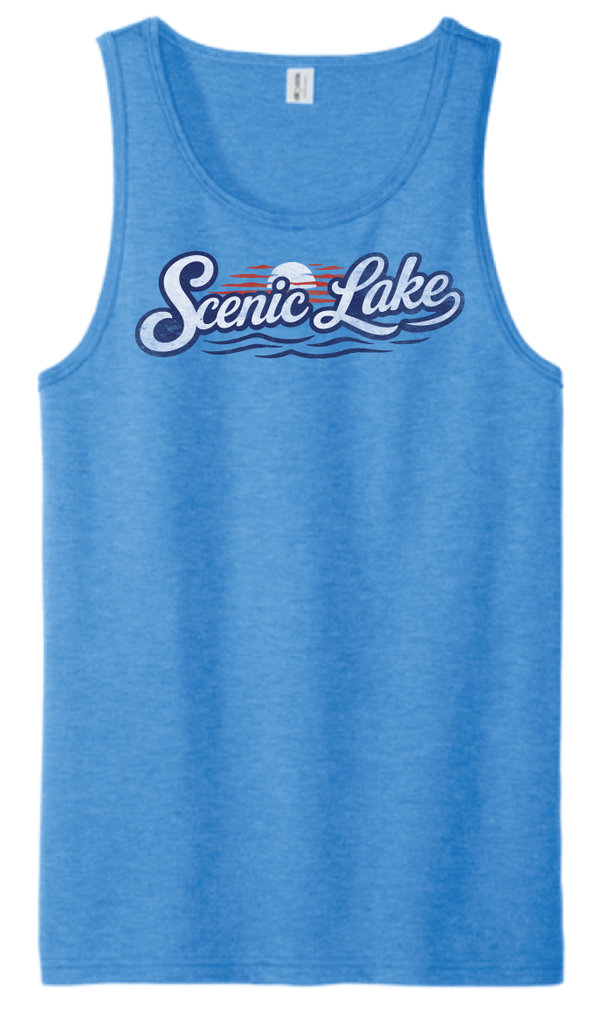 2026 Scenic Lake Allmade Unisex Tri-Blend Tank (Blue)
