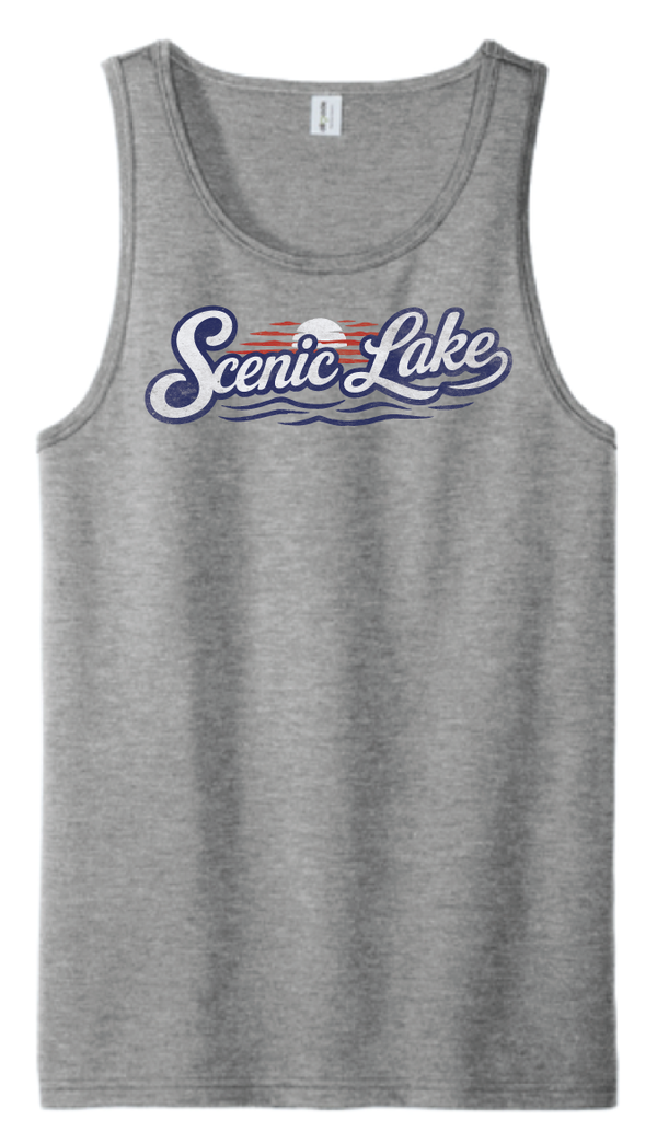 2026 Scenic Lake Allmade Unisex Tri-Blend Tank (Heathered Grey)