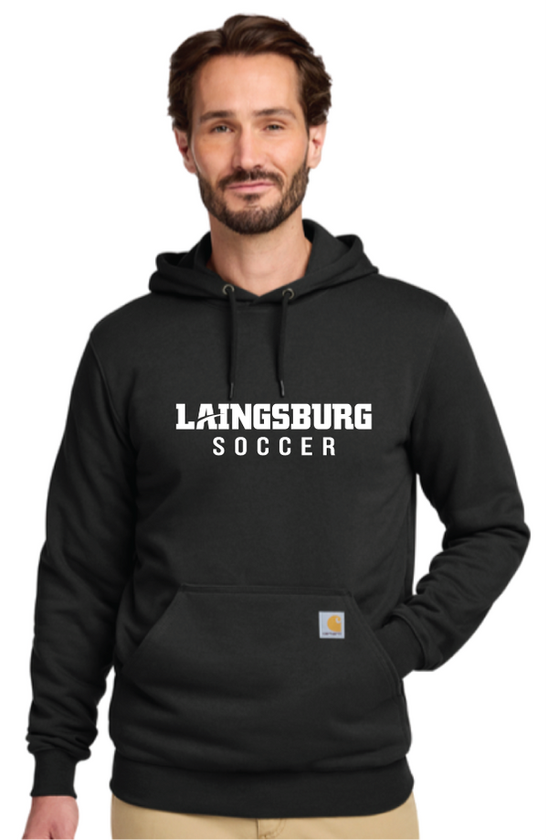 2026 Laingsburg Boys Soccer Carhartt ® Midweight Hooded Sweatshirt BLACK