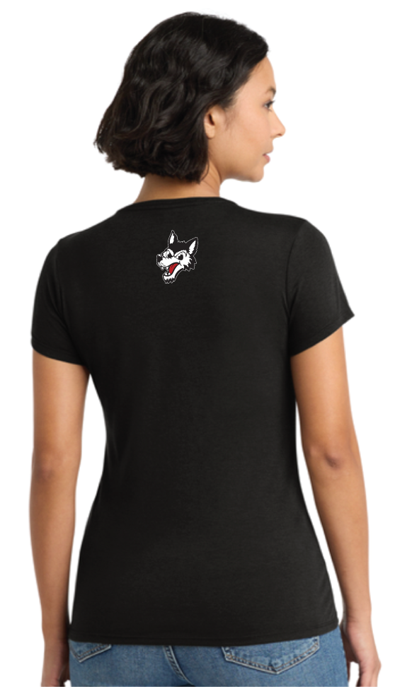 2026 Laingsburg Boys Soccer LADIES Tri-blend T-shirt BLACK