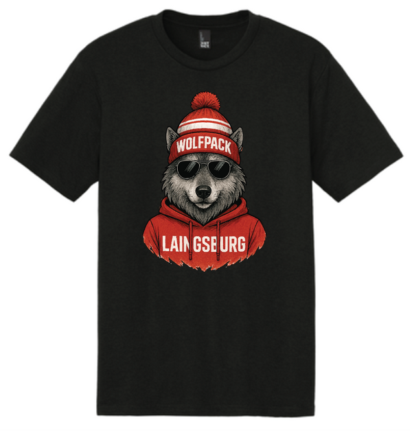 Laingsburg Cool Wolfpack District Perfect Tri Tee BLACK
