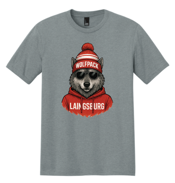 Laingsburg Cool Wolfpack District Perfect Tri Tee GREY