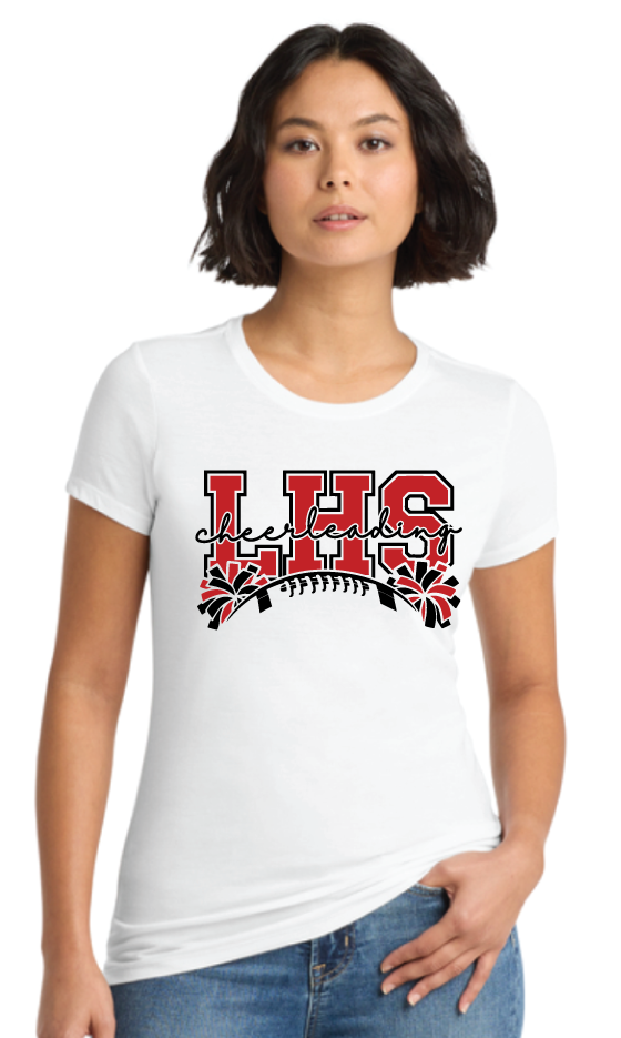 2026 Laingsburg Cheerleading LADIES Tri-blend T-shirt WHITE