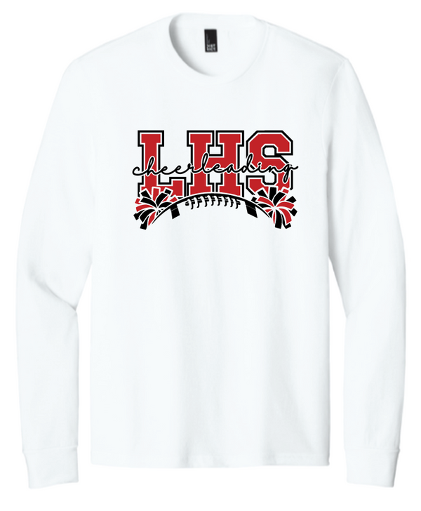 2026 Laingsburg Cheerleading District® Perfect Tri® Long Sleeve Tee WHITE