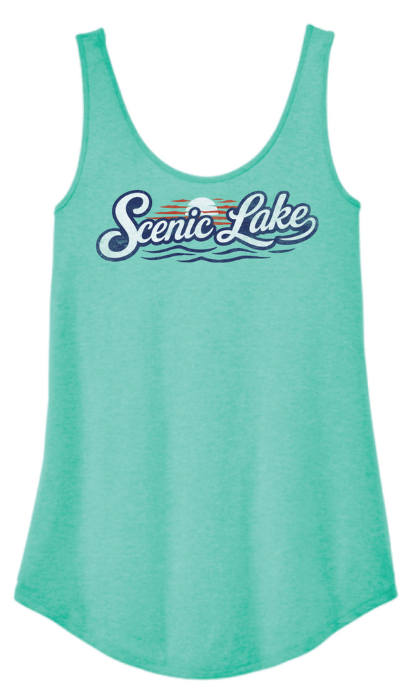 2026 Scenic Lake District® Women’s Perfect Tri® Relaxed Tank (Aqua Heather)
