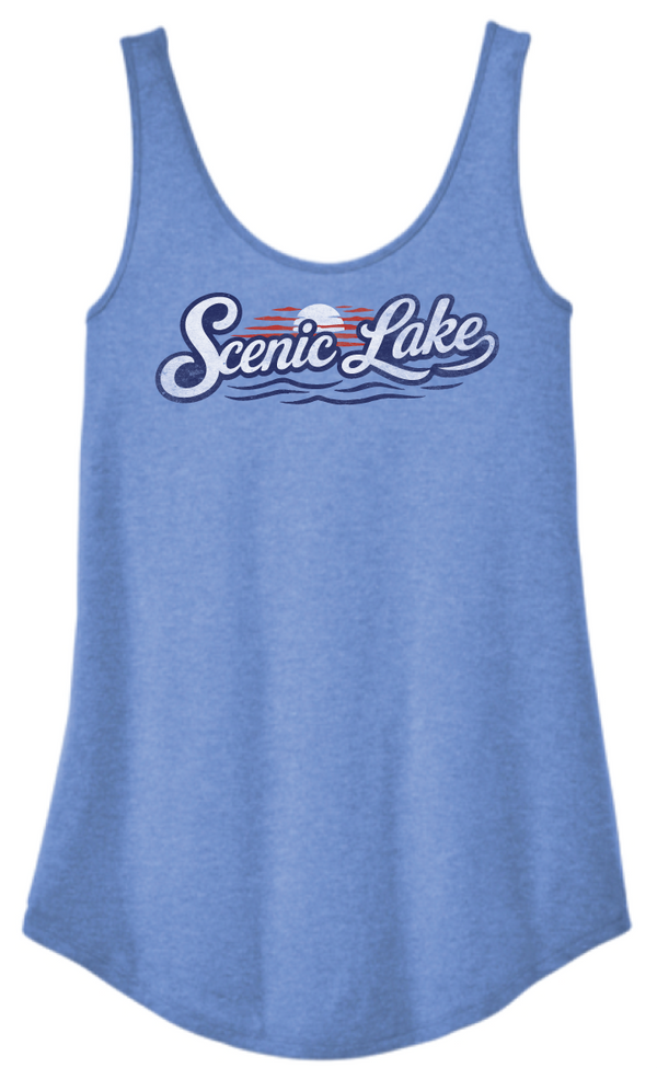 2026 Scenic Lake District® Women’s Perfect Tri® Relaxed Tank (Blue)