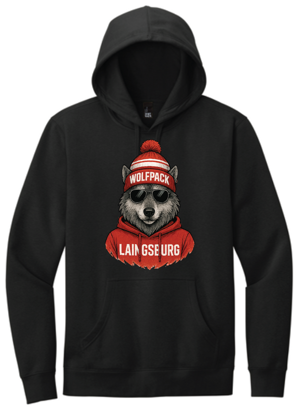 Laingsburg Cool Wolfpack District® V.I.T.™ Fleece Hoodie BLACK