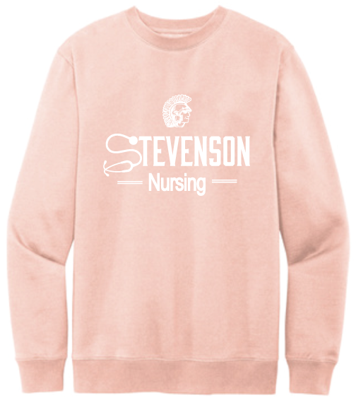 2023 Stevenson Nursing Crewneck Fleece Sweatshirt Pink