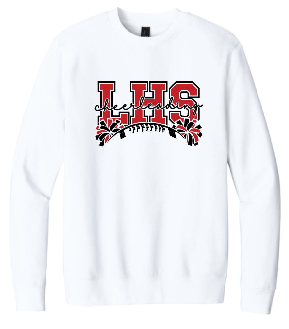 2026 Laingsburg Cheerleading District® V.I.T.™ Fleece Crew WHITE