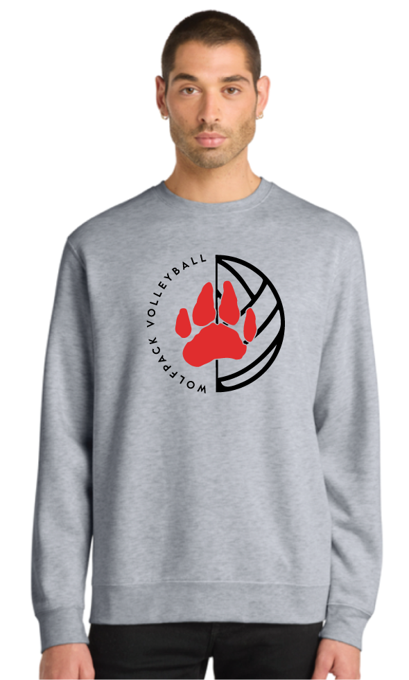 2026 Laingsburg Volleyball 2 District® V.I.T.™ Fleece Crew GREY