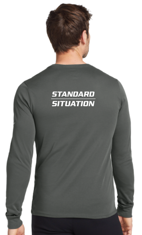 FSE Performance Nike Dri-FIT Cotton/Poly Long Sleeve Tee GREY