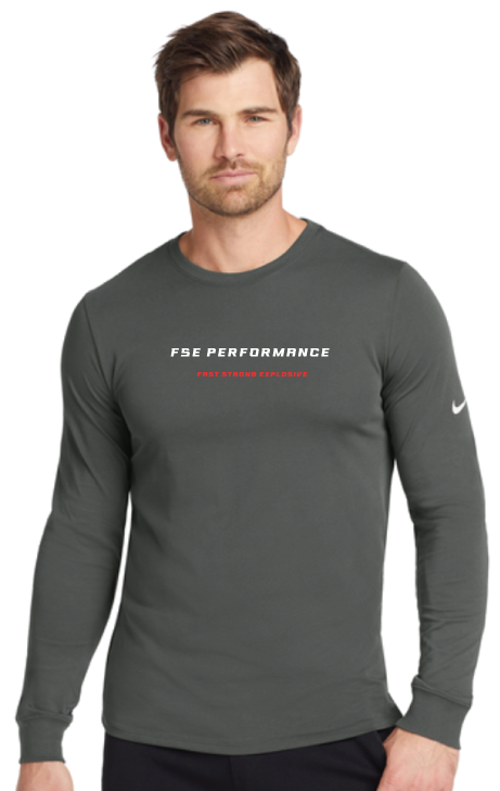 FSE Performance Nike Dri-FIT Cotton/Poly Long Sleeve Tee GREY