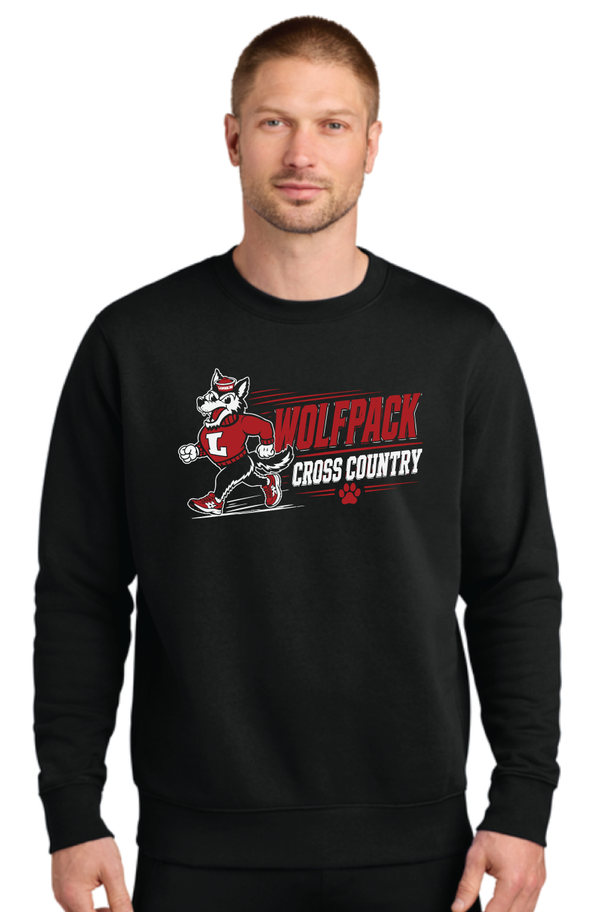 2026 Laingsburg Cross Country Nike Club Fleece Sleeve Swoosh Crew